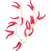 Party Decoration 1 String Of Hanging Chili Pepper Kitchen Shop Show Food Display Prop