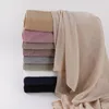 Ethnische Kleidung Große Größe Muslimische Frauen Hijab Für Frau Crinkle Schal Weiche Baumwolle Kopftuch Islamisches Stirnband Turban Herbst Schal Und Wraps