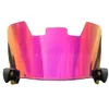 كرات كرة القدم الأمريكية مع Clip Factory Rugby Rainbow Chrome Helmet Eye-Shield Visor 230421