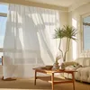 Rideaux rideaux pour salon salle à manger chambre personnalisé moderne minimaliste plissé blanc Tulle porte fenêtre décor