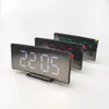 Decoraciones navideñas Espejo curvo Reloj despertador digital Pantalla LED curvada multifuncional Adorno de escritorio simple para el hogar Grande 268x