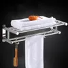 Étagères de salle de bain Porte-serviettes de salle de bain en acier inoxydable Porte-serviettes mural Organisateur de douche de bain Étagère de rangement de cuisine avec 4 crochets 230421