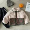 Jacken Winter Baby Mode Jacke Wolle Dicke Säuglings Warmen Mantel Mädchen Junge Casual Kleidung Patch Arbeit 231121