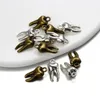 Charms 20st/Lot Metal Teeth Pendant Antik nyckelring för halsbandsarmband DIY smycken örhänge Makande hängen tillbehör