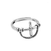 Cluster Ringe Einfache Doppelschicht Kreuz Öffnung Ring Für Frauen Männer Mode Minimalistischen Inlay Zirkon Finger Hochzeit Täglichen Schmuck Geschenke