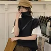 Women's Sweaters Korean Fashion Sweater Women Harajuku Short Sleeve Top Indie Aesthetic Pullover Casual Clothes Outfits