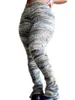 Pantaloni da donna Inverno Donna Peluche a righe colorate Personalizzato Peloso impilato Moda Pantaloni a maglia caldi con fondo a campana a vita alta
