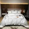 Bedding Sets Light Luxury 140s Sea Island Cotton Four-piece Pure High-end Embroidery Simple Bedspread Bed Linenx03d