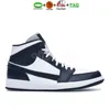 1 Scarpe da basket da uomo medio Bianco Nero Rosa Lupo Grigio Alluminio Sneakers da uomo UNC profondo blu royal Kentucky Blue Barcelona scarpe da ginnastica da donna