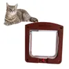 Cat Carriers Controllable Pet Entry And Exit Door Safe Hole Supplies Size S Brown