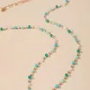 Ketens skysuk in mode zomer sieraden op de nek streng ketting turquoise kleur vierkant kralen choker keten accessoires