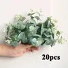 Fleurs décoratives bricolage bouquet artificiel branches de feuilles d'eucalyptus vert pour la décoration de mariage à la maison nordique fausse plante arrangement floral