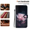 S24 Ultra Plus Hüllen Blume PU Leder Brieftasche für Samsung A35 A55 A05 A05S A15 A14 M34 Moto Edge 40 Neo G84 G54 G14 Butterfly Sakura Lily Kartensteckplatz Halter Flip Cover Tasche