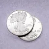 その他の家の装飾アメリカンイーグルシルバーコイン非磁気像1オンスシルバーメッキ40 mm記念装飾非通貨収集可能なコイン