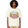 Roupas de moda de grife camisetas tshirts verão novo rhude high street coconut árvore letra impressão solta versátil shirt shirt homens tops streetwear de algodão