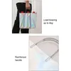 Sacs de rangement 1PC réutilisable PVC Laser cadeau vêtements sac à provisions fourre-tout étanche pour femmes écologique grand sac à main épaule