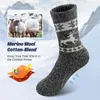 Mens Socks 5 Pairs Merino Wool Thick Winter Hiking Warm Breathable Crew Snow Boot for Outdoor Home 231120