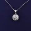 Provence Stock zilveren ketting witte kleur Moissanite diamanten 0,5 ct hanger ketting