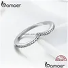 Anéis de banda 100% 925 Sterling Sier Gota de Água Clear Cz Anéis de Dedo para Mulheres Casamento Noivado Jóias Namorada Presente P Dhgarden Otrsx