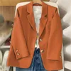 Abiti da donna 1 pezzo Blazer da ufficio quotidiano da donna Giacca da abito in tinta unita Primavera Autunno Cappotto regolare Coreano Blazer casual Top Donna Ragazza regalo