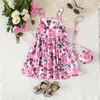 Sukienki dla dziewczynek dla dzieci dziewczynki letnia sukienka Sute Slip Floral Beach Sundress for Holiday Children Odzież 2 3 4 5 6 7 lat