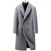 Mens Wool Blends Chegada Jaquetas de Inverno Moda Estilo Longo Casaco de Lã Casual Trench Coat Mens Vestido Jaqueta Homens Tamanho M4XL 231120