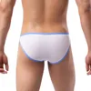 Cuecas masculinas natação resumos sexy gay grande pênis bolsa íntima malha de roupa de baixo respirável calcinha masculina confortável biquíni dos homens