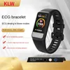 H03 Braccialetto intelligente ECG di grado medico Monitoraggio dinamico della pressione sanguigna Misuratore di sonno della frequenza cardiaca Campione di esercizi Bluetooth