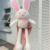 Poupées en peluche Pull The Rabbit Basket Stuffers Keychain Up Toys Soft ie Stress Relief Toy Birthday 230421