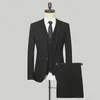 Herrdräkter butik (blazer västbyxor) herrdräkt italiensk stil mode smal formell klänning gentleman gift 3-del