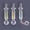 3cm Ball Glass Oil Burner Pipe NC Filter Smoking Straw Pipes Dry Herb Tobacco Wax Hand Pipes Portable Dab Smoking Tool BJ