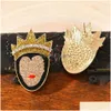 Charm europeisk och amerikansk gränsöverskridande ny personlighet Creative Diamond Crown Queen Halloween Character Oil Drop Earrings F DHGARDEN DH6LZ
