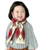 Écharpes classiques Plaid tricoté hiver écharpe pour enfants cou extérieur pour filles garçons silencieux chaud enfants châle enveloppement plus chaud