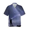 Koszulki męskie Hawajskie 3D Starlight Galaxy Wzorka natura sceneria fantasy Mężczyzna luźne wierzchołki Camisa Masculina 5xlmen's