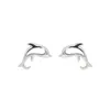 أقراط مسمار LKO Real 925 Sterling Silver Mini Dolphin Ear Studs Small Animities الرائعة اللطيفة للنساء الهدايا المجوهرات