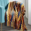 Blanket Bohemian bedding plain weave carpet geometric Aztec Baha ethnic sofa cover sliding decoration wall throwing tapestry Cobertor 231120