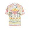 Casablanc Designer Herren T-Shirt Set Masao San Print Herren Freizeithemd und kurze Damen lose Seidenhemd hochwertige T-Shirts Kostenloser Transport Männer tshir