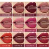 Lápiz labial 12 unids/lote impermeable nutritivo terciopelo lápiz labial tinte rojo mujeres desnudas moda labios maquillaje conjunto con caja gota 231121