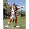 2024 Halloween Costume da mascotte per cani Husky con pelliccia lunga Coniglietto pasquale Costume in peluche a tema costume Pubblicità Costume per feste di compleanno