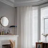Vorhang im nordischen Stil, minimalistisch, mehrzeilig, gestreift, einfarbig, gestrickt – geeignet für Wohnzimmer, Schlafzimmer, Küche, Erkerfenster