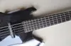 Ax 5 Strings 크롬 하드웨어가있는 검은 전기베이스 기타 로고/컬러 사용자 정의