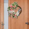 Petite couronne de fleurs décoratives pour armoires, décoration de pâques, porte d'entrée de 15 pouces, fenêtre à ressort, ventouses