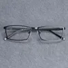 Sonnenbrillenrahmen Mode Titanlegierung Brillengestell Männer Vollrand Klare Linse Brillen Optische Myopie Rezept Mann Quadratische Brille