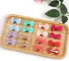 Accessoires de cheveux 14/26/40 PCS Bébé Girls Clips Bows Toddler Small Craft Ribbon 2 pouces