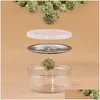 Packing Bottles 100Ml Clear Plastic Jar Packaging Pet Metal Lid Airtight Tin Can Pl Ring Concentrate Container Food Herb Storage Box Dhgs0