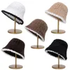 Bérets Mode d'hiver Version coréenne du chapeau de pêcheur en peluche polyvalent pour femmes, bord extérieur, couleur chaude, casquette de bassin chaude