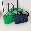 Bolsas de noite esponja tecida pequena bolsa quadrada crostabody para mulheres bolsas de luxo e bolsa de bolsa de algodão designer de jaqueta