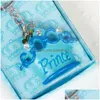 Party Favor Pink Princess Blue Prince Crown Design Key Chain