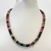 Chains Luxury Brazil Candy Tourmaline Necklace Colorful Natural Stone Jewelry Elegant Exquisite Beaded Chain Choker Collier