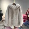 Femmes fourrure fausse femme veste mode hiver laine manteau de fourrure femmes à capuche r vestes réel cisaillement mouton manteaux 231121